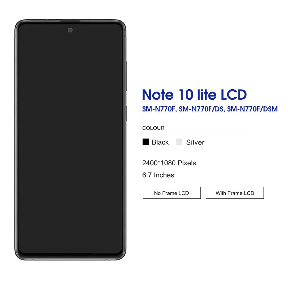 Display Screen for Samsung Galaxy Note 10 Lite Lcd Display With Touch Screen Digitizer Parts For Samsung N770 N770F/DS N770F/DSM Samsung phone repair parts