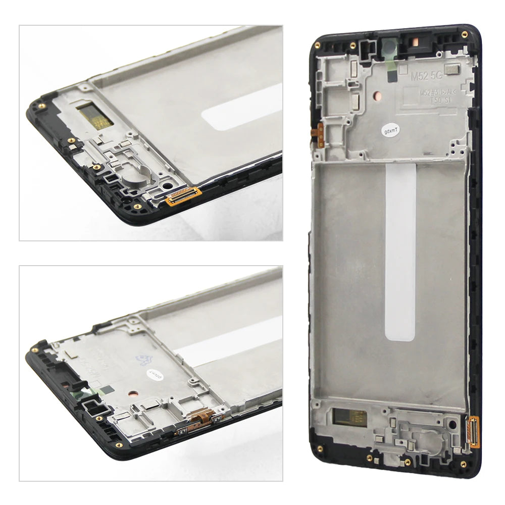 6.7" Super AMOLED Screen for Samsung Galaxy M52 5G M526B M526BR Lcd Display Digital Touch Screen with Frame Assembly Replacement Samsung phone repair parts