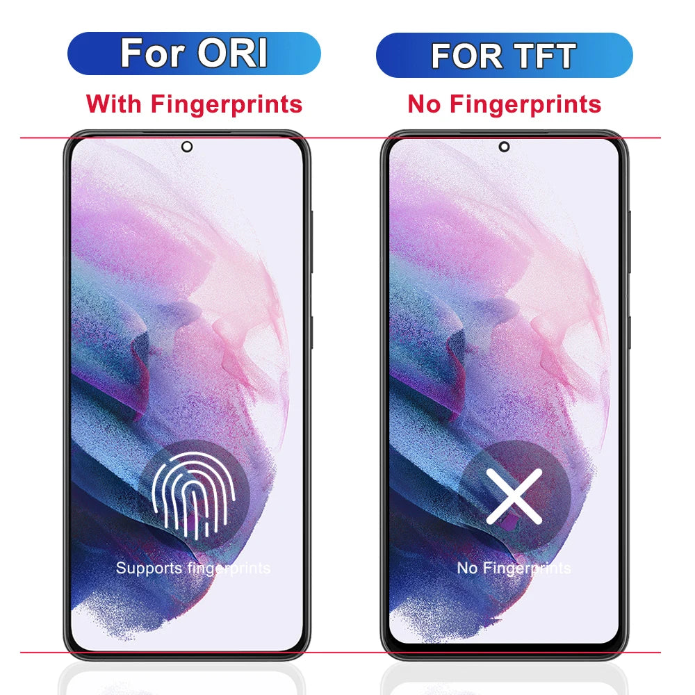 TFT Display Screen for Samsung Galaxy S21 5G G991B G991B/DS Lcd Display Digital Touch Screen with Frame Replacement Parts Tested Samsung phone repair parts