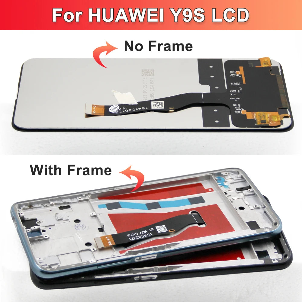 Y9S Screen Replacement for Huawei Y9S STK-L21 LCD Display Digital Touch Screen With Frame for Huawei P Samrt Pro Screen Assembly HUAWEI phone repair parts