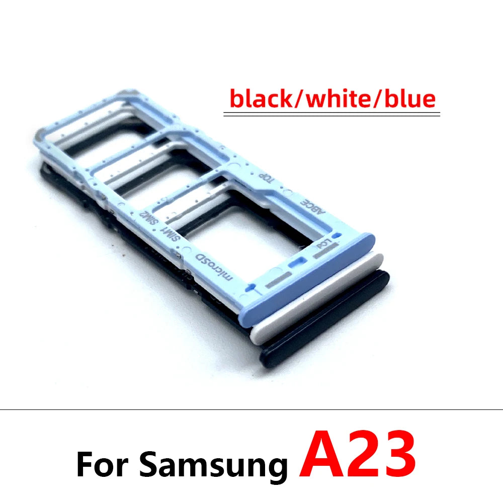 10Pcs, Dual SIM Card Tray Slot Holder For Samsung A13 A23 A33 A53 A73 A22 A32 A52 A72 4G 5G Replacement Parts Mix Color Samsung phone repair parts