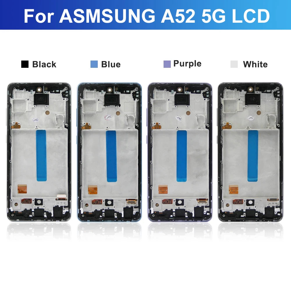 AMOLED A52 5G Screen with Frame for Samsung Galaxy A52 5G A526B A526B/DS LCD Display Touch Screen Digitizer Replacement Samsung phone repair parts