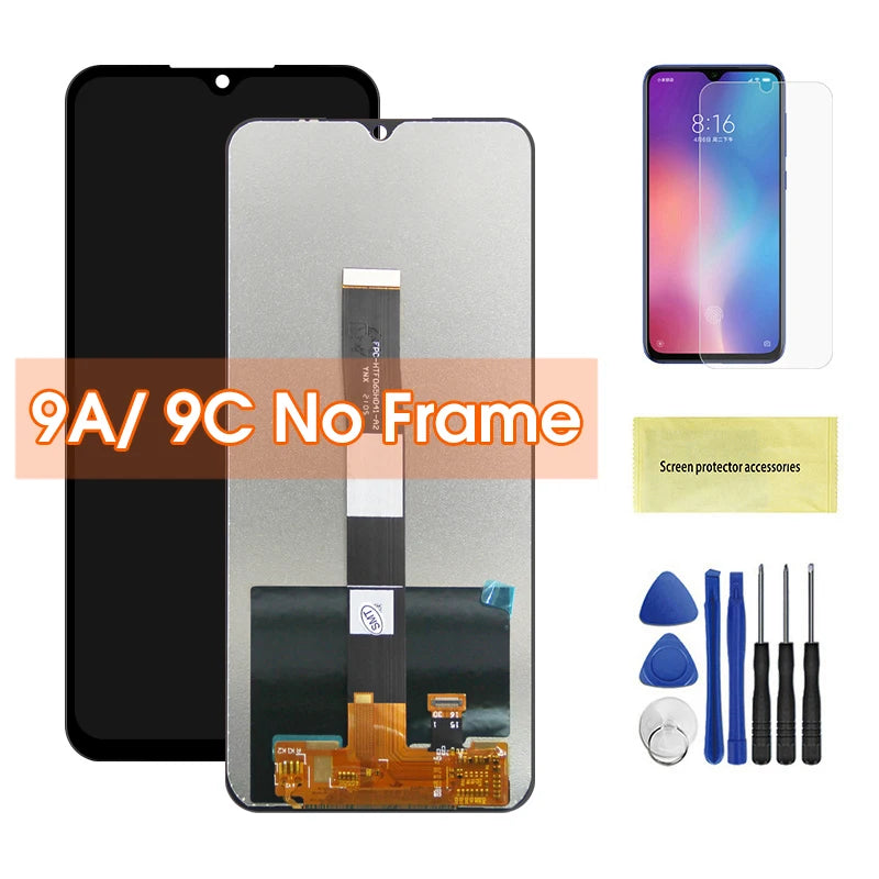 6.53'' Screen for Redmi 9 M2004J19G Lcd Display Touch Screen Digitizer With Frame for Xiaomi Redmi 9A 9C M2006C3MG Replacement Xiaomi phone repair parts