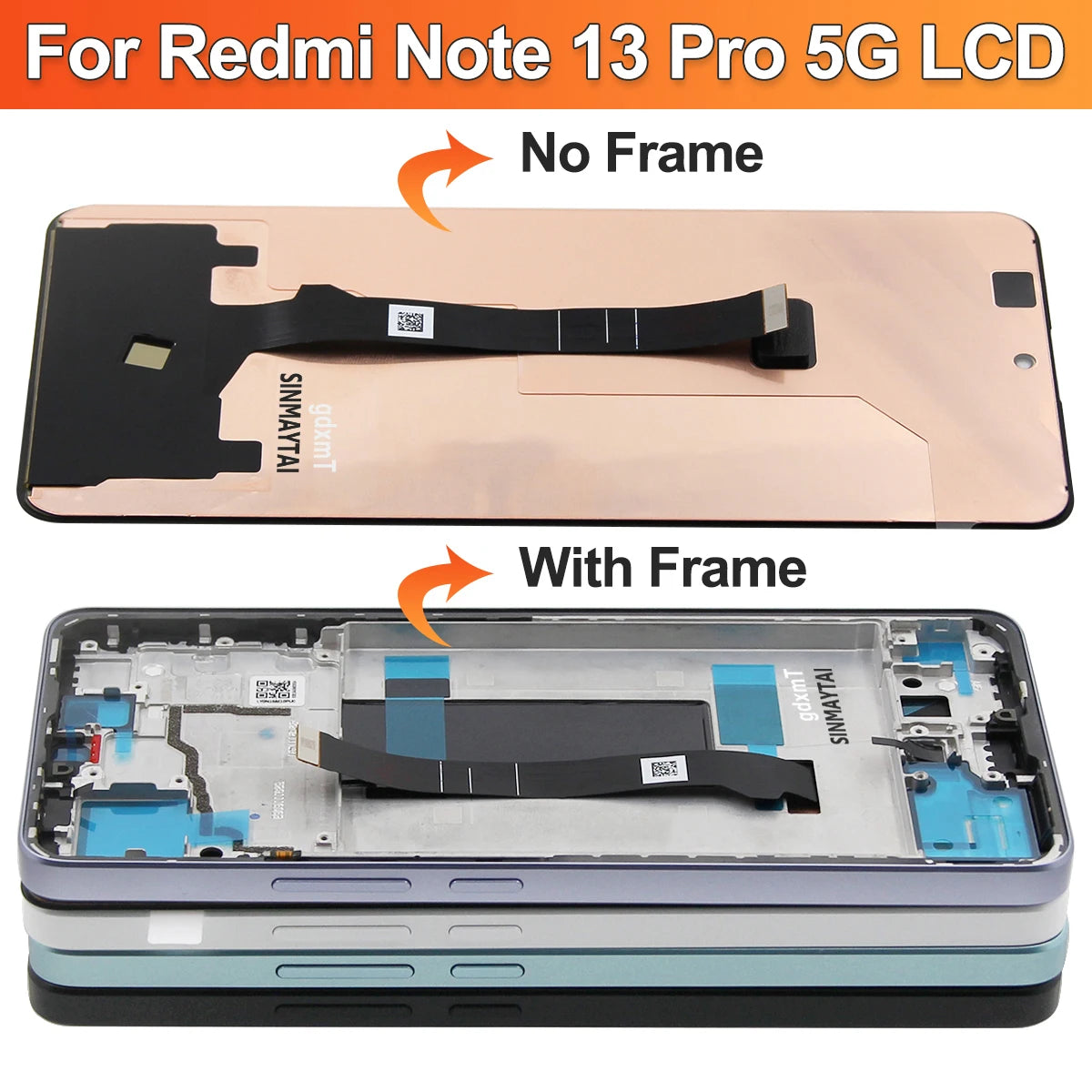 Screen Assembly for Xiaomi Redmi Note 13 Pro 2312DRA50C 2312CRAD3C Lcd Display Digital Touch Screen for Redmi Note 13 Pro 5G Xiaomi phone repair parts
