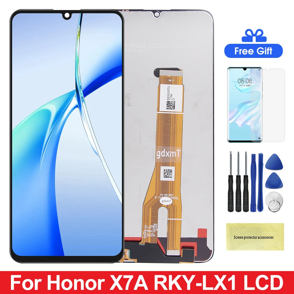6.75" Screen Assembly for Honor X7a RKY-LX1 RKY-LX2 RKY-LX3 Lcd Display Digital Touch Screen With Frame for Honor X7a Screen Honor phone repair parts