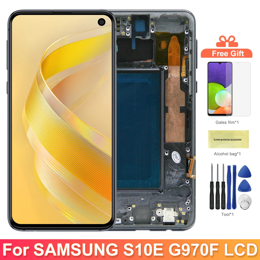 5.8" Screen for Samsung Galaxy S10e G970F/DS G970U G970W LCD Display Digital Touch Screen with Frame for Samsung S10e Assembly Samsung phone repair parts
