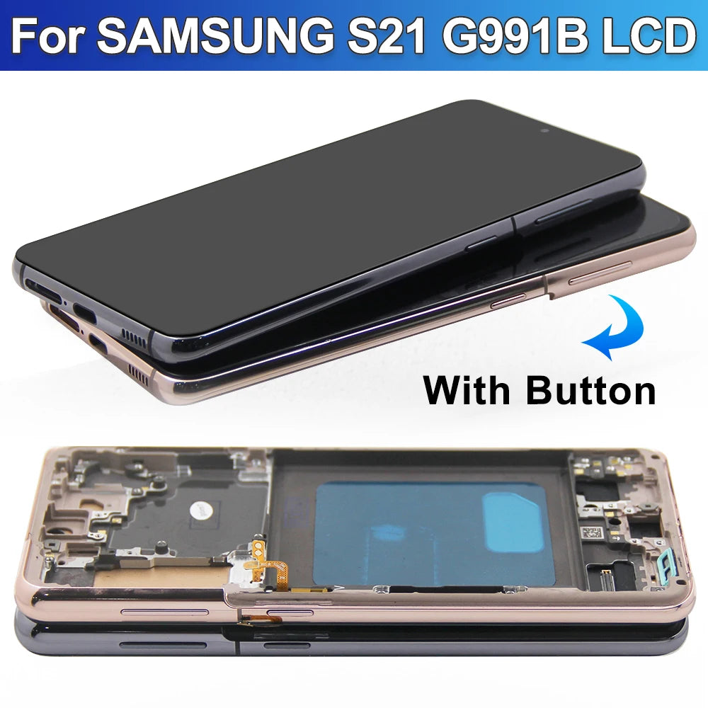 TFT Display Screen for Samsung Galaxy S21 5G G991B G991B/DS Lcd Display Digital Touch Screen with Frame Replacement Parts Tested Samsung phone repair parts