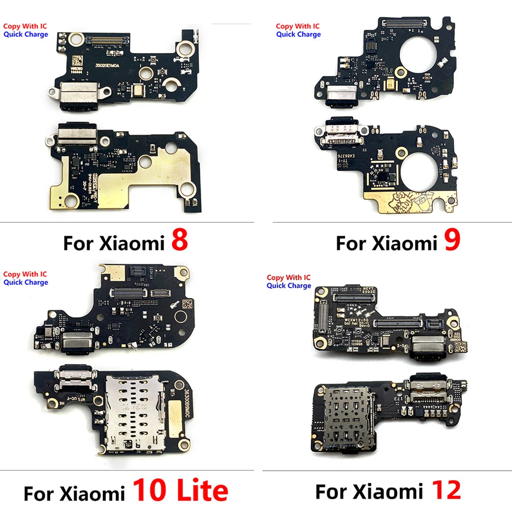 10Pcs,Dock Connector USB Charger Charging Port Flex Cable Board For Xiaomi Mi 9T 10 10T 11 11T 12 12T 13 13T Lite Pro A1 A2 Lite  Xiaomi  Xiao mi phone repair parts