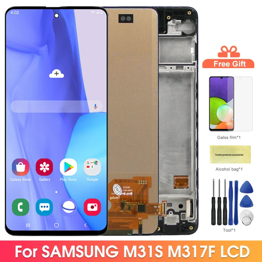 M31S LCD for SAMSUNG Galaxy M31S Lcd Display Touch Screen Digitizer Replacement For Samsung M317 M317F LCDS Samsung phone repair parts