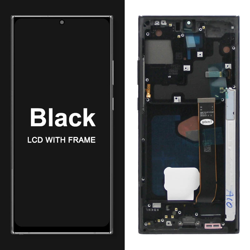 Note 20 Ultra Display Screen Assembly for Samsung Galaxy Note20 Ultra 5G N985F N986B Lcd Display Digital Touch Screen with Frame Samsung phone repair parts