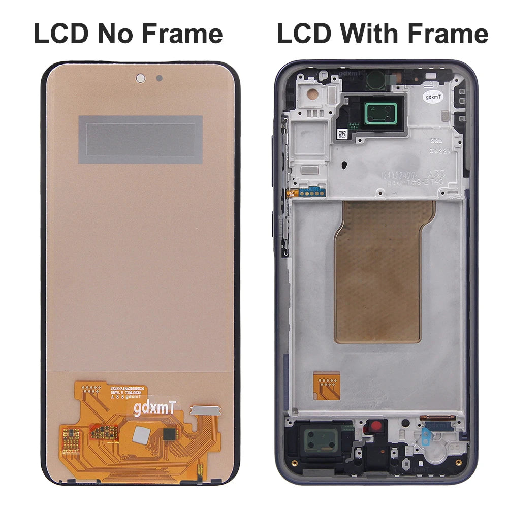 Super OLED Screen for Samsung Galaxy A35 Lcd Display Digital Touch Screen with Frame for Samsung Galaxy A35 A356B A356B/DS Samsung phone repair parts