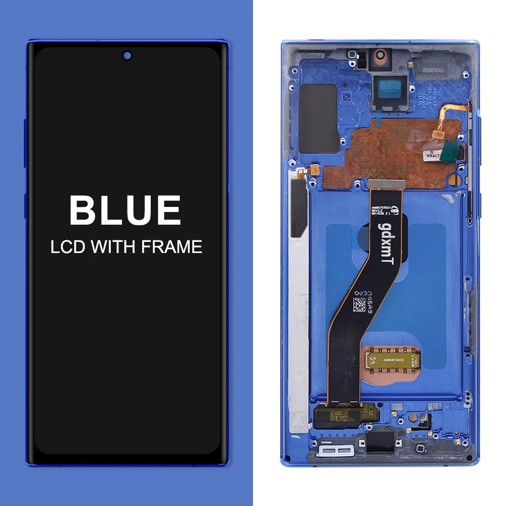 AMOLED Note 10 Plus Screen for Samsung Galaxy Note10+ N975F Lcd Display Touch Screen with Frame Support S Pen Fingerprints Samsung phone repair parts