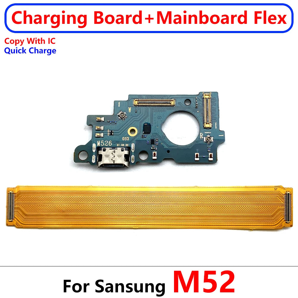 For Samsung M22 M31S M32 M51 M52 M10 M20 M30 M30s M21 M62 M53 5G USB Charge Port Dock Connector Charging Main Board Flex Cable Samsung phone repair parts