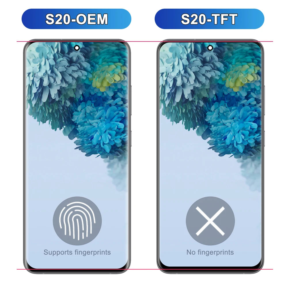 tft Screen for Samsung Galaxy S20 G980F Lcd Display Touch Screen Digitizer Assembly for Samsung S20 5G G981B G981F Replacement Samsung phone repair parts