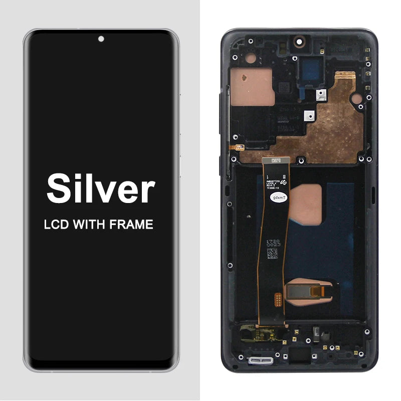 AMOLED S20 Ultra Screen With Frame, for Samsung Galaxy S20 Ultra G988B G988B/DS Lcd Display Digital Touch Screen Assembly Samsung phone repair parts