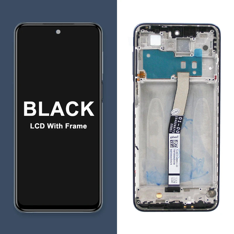 6.67" Screen for Xiaomi Redmi Note 9S M2003J6A1G Lcd Display Digital Touch Screen with Frame for Redmi Note 9 Pro Replacement Xiaomi phone repair parts