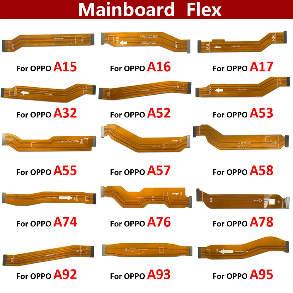 Main Board Motherboard Connector Flex Cable For OPPO A15 A16 A54 A17 A32 A53 A52 A55 A57 A58 A76 A78 A92 A93 A95 A96 A97 4G 5G OPPO phone repair parts