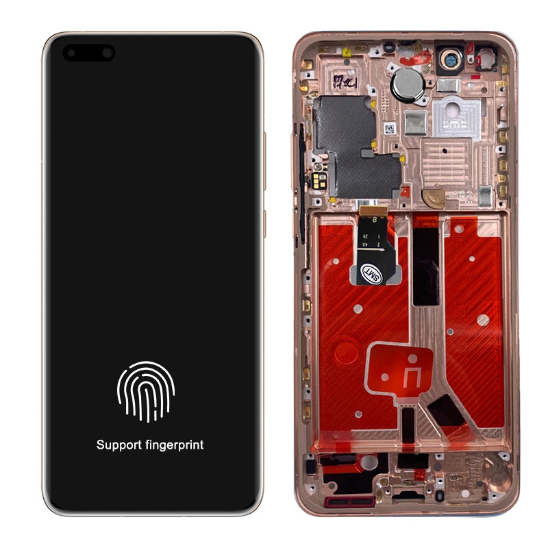 For Huawei P40 Pro with Fingerprint, for Huawei P40 Pro ELS-NX9 ELS-N04 Lcd Display Touch Screen Replacement Screen Assembly HUAWEI phone repair parts
