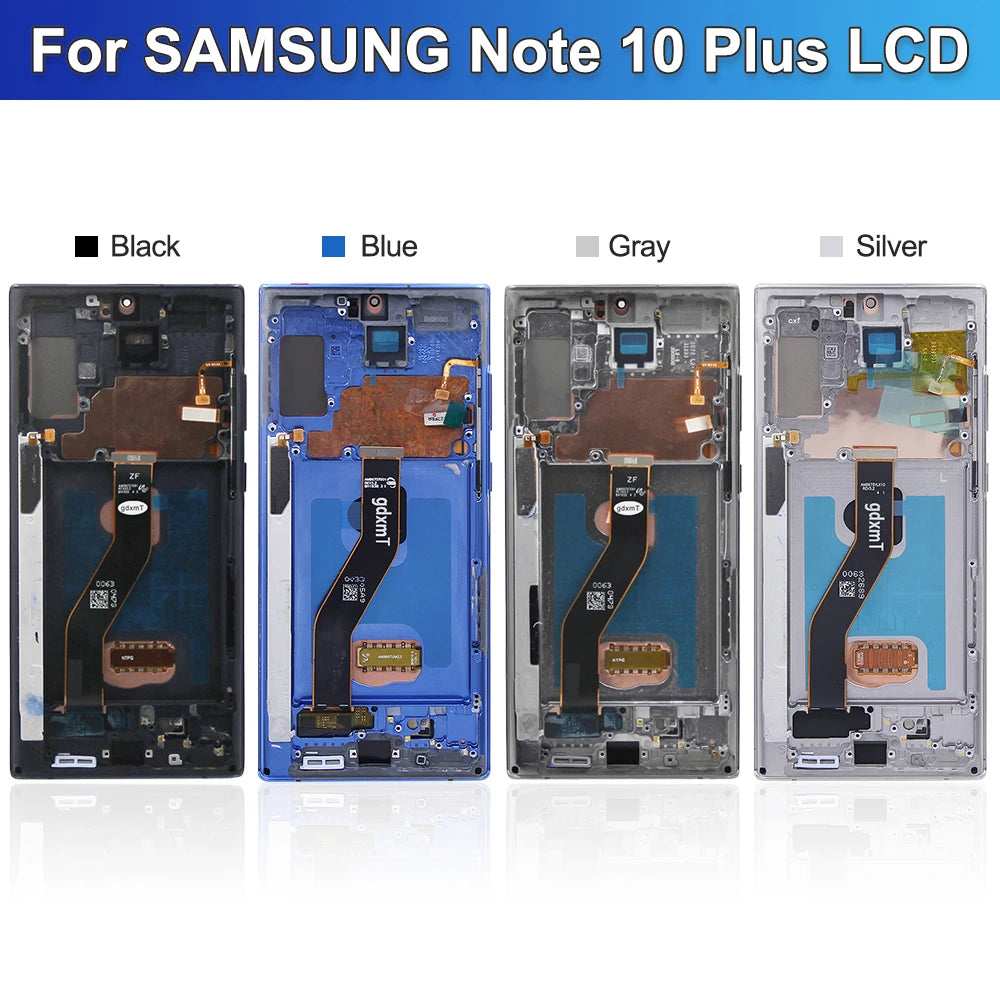AMOLED Note 10 Plus Screen for Samsung Galaxy Note10+ N975F Lcd Display Touch Screen with Frame Support S Pen Fingerprints Samsung phone repair parts