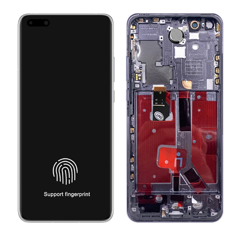 For Huawei P40 Pro with Fingerprint, for Huawei P40 Pro ELS-NX9 ELS-N04 Lcd Display Touch Screen Replacement Screen Assembly HUAWEI phone repair parts