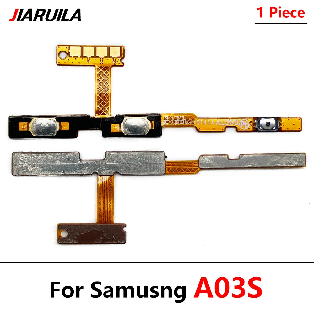 10Pcs, Power on off Volume Key Button Flex Cable For Samsung A02S A22 A32 A52 A72 A03s A03 Core A04 A04s A13 A33 A53 A73 5G 4G Samsung phone repair parts