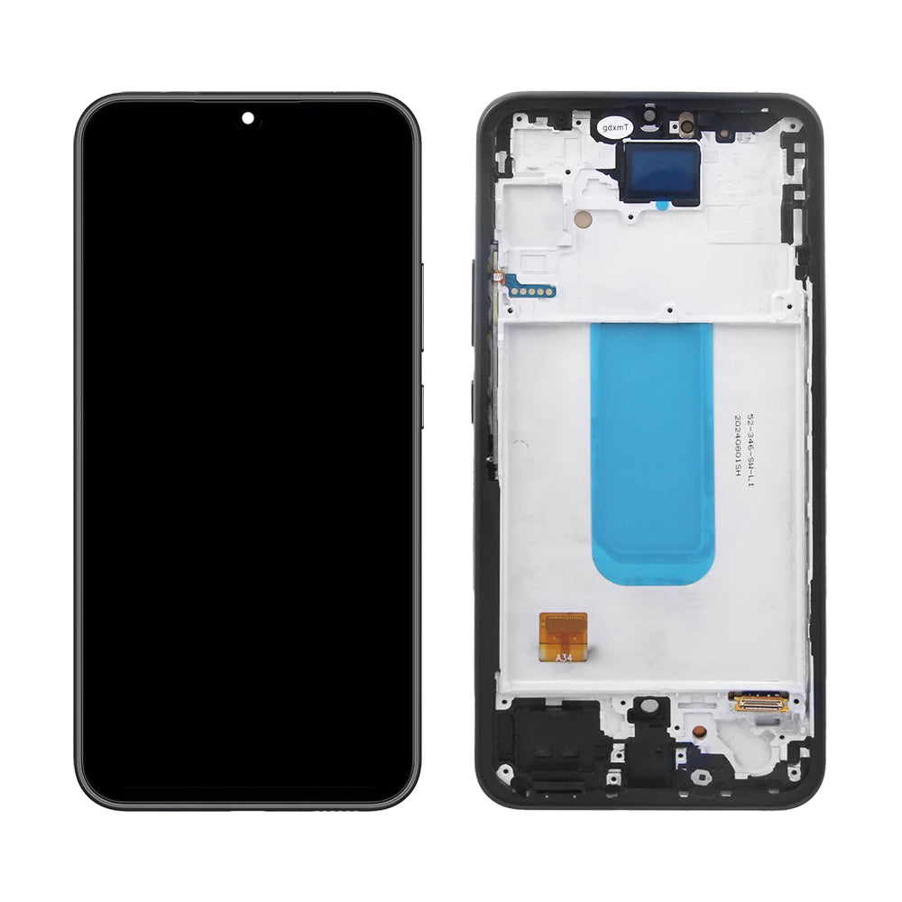 Super AMOLED Screen for Samsung Galaxy A34 A346B A346B/DS Lcd Dispaly Digital Touch Screen with Frame for Samsung A34 Assembly Samsung phone repair parts