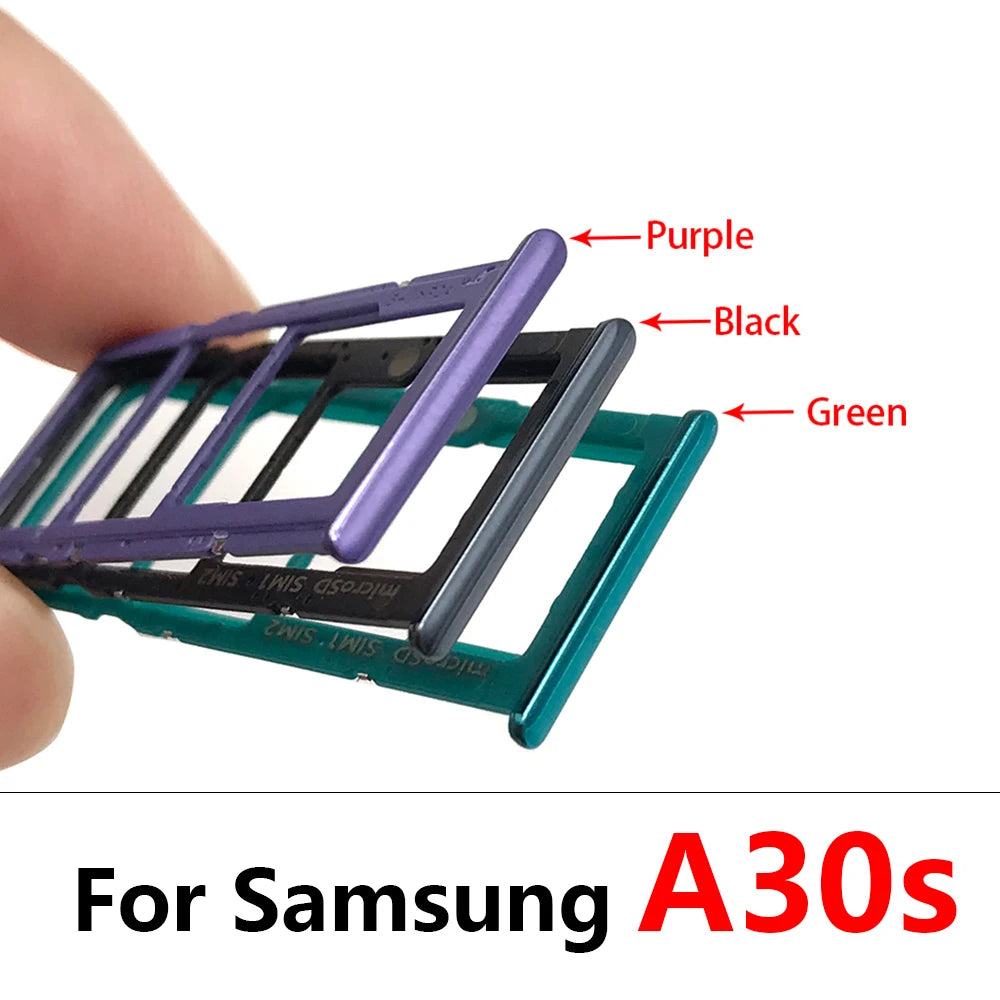 10Pcs，Dual SIM Card Tray Slot Holder Adapter Accessories For Samsung A10s A20s A30s A50s A21s A10 A20 A30 A50 A01 A11 A31 A51 Samsung phone repair parts