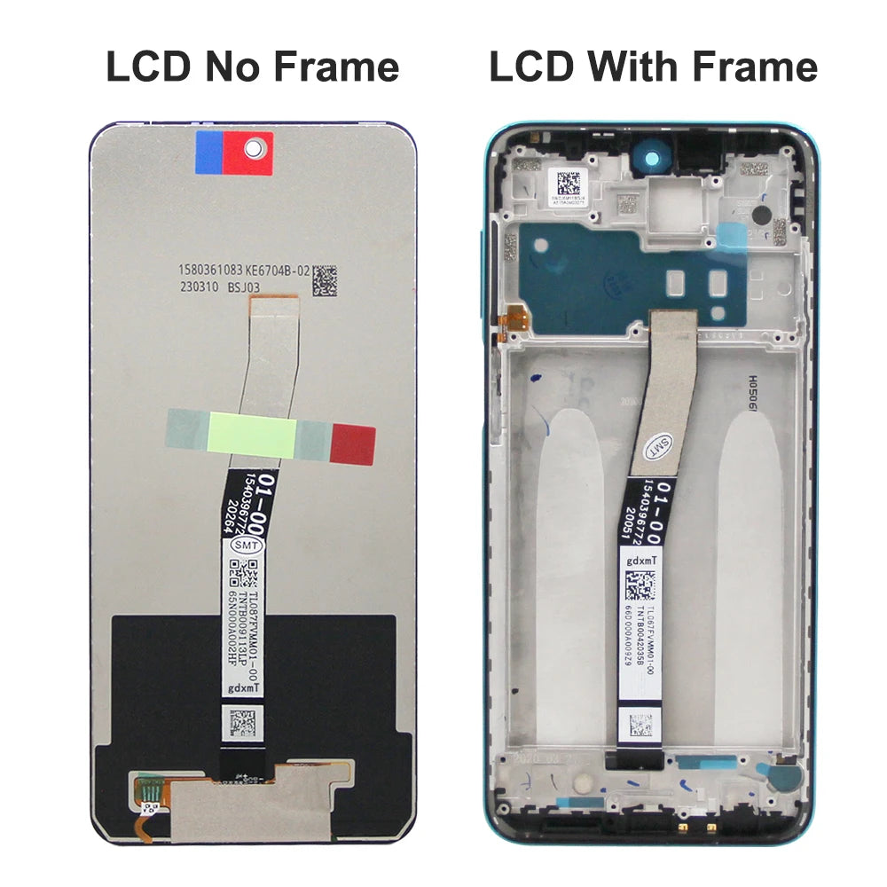 Screen for Xiaomi Redmi Note 9S M2003J6A1G LCD Display Touch Screen with Frame for Xiaomi Redmi Note 9 Pro M2003J6B2G Assembly Xiaomi phone repair parts