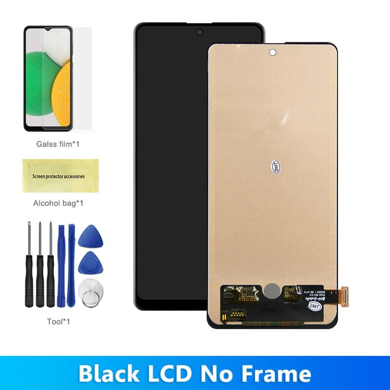 A71 Display Screen Replacement, for Samsung Galaxy A71 LCD Display Digital Touch Screen with Frame for Samsung A71 A715 A715F Samsung phone repair parts