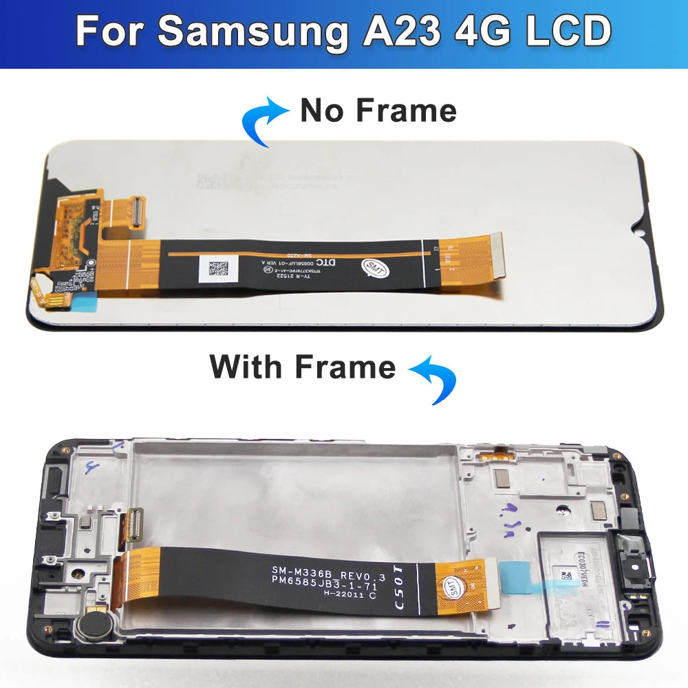 Screen for Samsung Galaxy A23 A235F A235F/DS Lcd Display Digital Touch Screen with Frame for Samsung A23 Screen Replacement Samsung phone repair parts