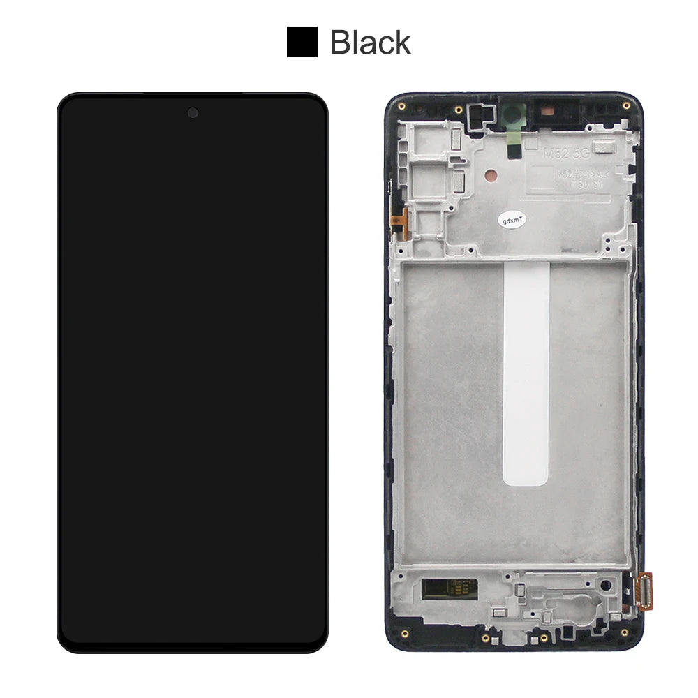 6.7" Super AMOLED Screen for Samsung Galaxy M52 5G M526B M526BR Lcd Display Digital Touch Screen with Frame Assembly Replacement Samsung phone repair parts