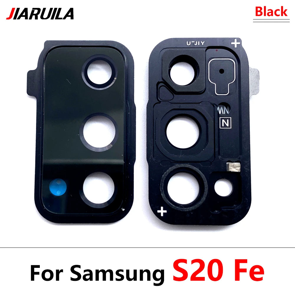 10Pcs/Lot, For Samsung S20 Fe Back Rear Camera Glass Lens Circle Cover With Adhensive Samsung phone repair parts