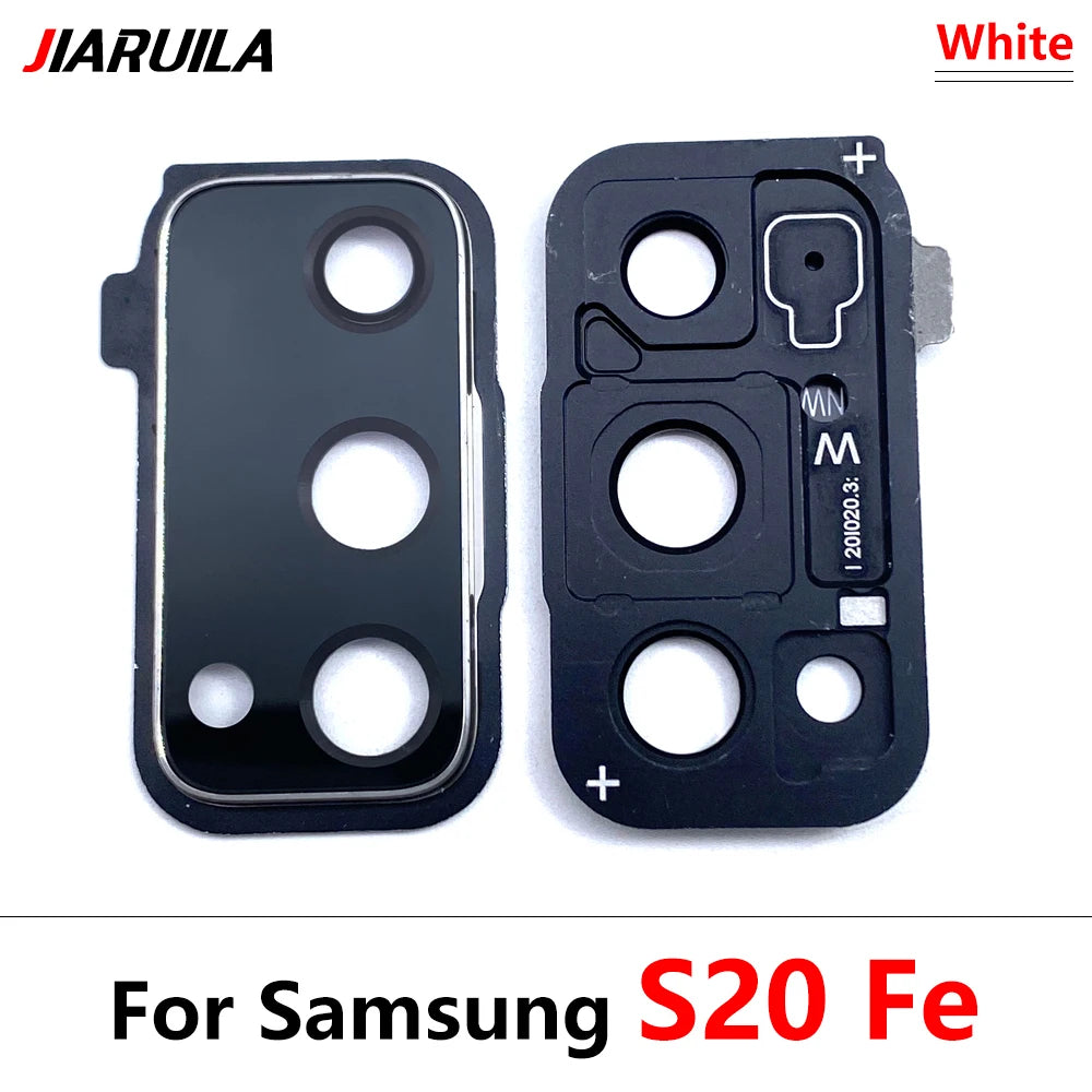 10Pcs/Lot, For Samsung S20 Fe Back Rear Camera Glass Lens Circle Cover With Adhensive Samsung phone repair parts