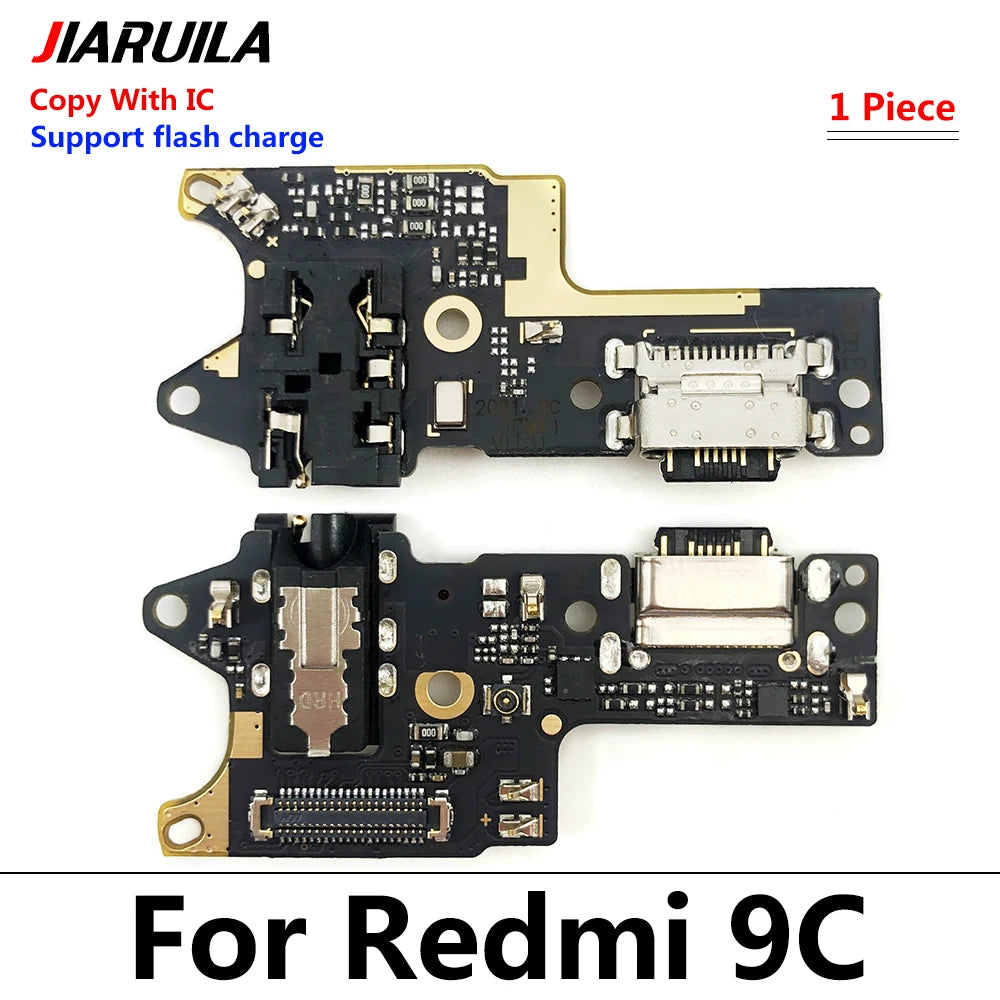 10Pcs USB Charge Port Dock Connector Charging Board Flex Cable For Xiaomi Poco X3 Pro M3 Redmi Note 7 8 8T 9S 9 10 10s Pro 9C 9A  Xiaomi  Xiao mi phone repair parts