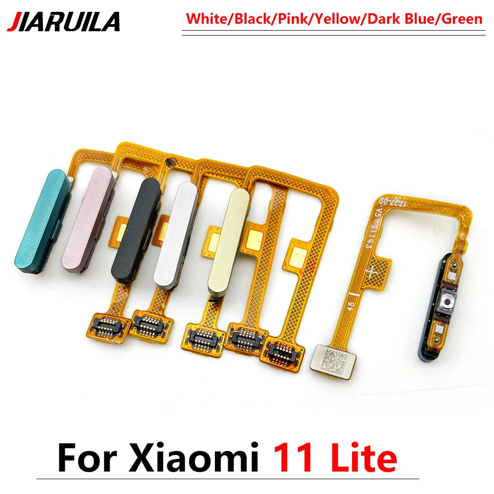10Pcs/Lot,  Home Button FingerPrint Sensor Flex Cable Ribbon For Xiaomi Mi 11 Mi11 Lite Replacement Parts Xiaomi  Xiao mi phone repair parts