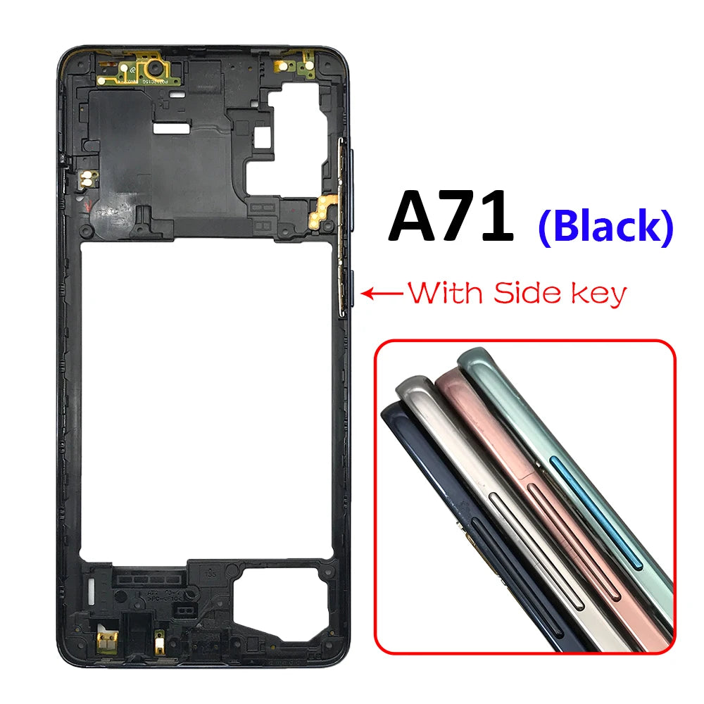 New Middle Frame Housing Case Cover For Samsung A51 A515 A515F A71 A715 A715F Replacement Parts Samsung phone repair parts