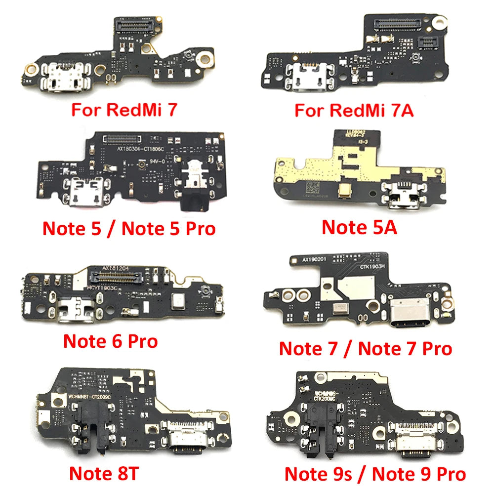 Dock Connector Charger Board For Xiaomi Redmi Note 8 9 8T 7 6 5 5A Pro Go 7 7A S2 9A USB Charger Charging Port Flex Cable  Xiaomi  Xiao mi phone repair parts