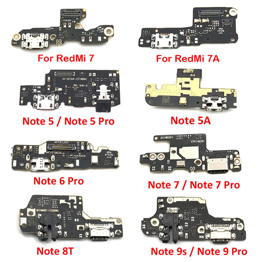 Dock Connector Charger Board For Xiaomi Redmi Note 8 9 8T 7 6 5 5A Pro Go 7 7A S2 9A USB Charger Charging Port Flex Cable  Xiaomi  Xiao mi phone repair parts