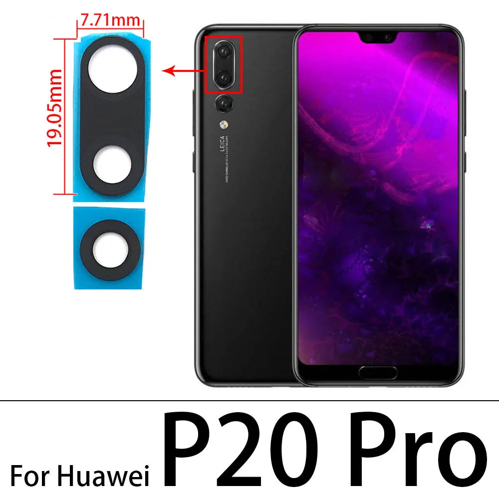 2Pcs/Lot , Back Camera Glass For Huawei P20 Pro P30 Lite Rear Camera Glass Lens with Glue Replacement Parts + Tool Huawei phone repair parts