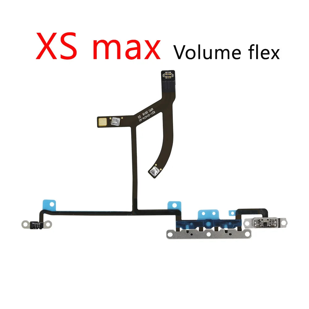 Power & Volume Buttons Key Switch Flex Cable With Metal Material For Iphone 11 12 Pro Max 12 mini X XS Max Replacement Parts iPhone phone repair parts