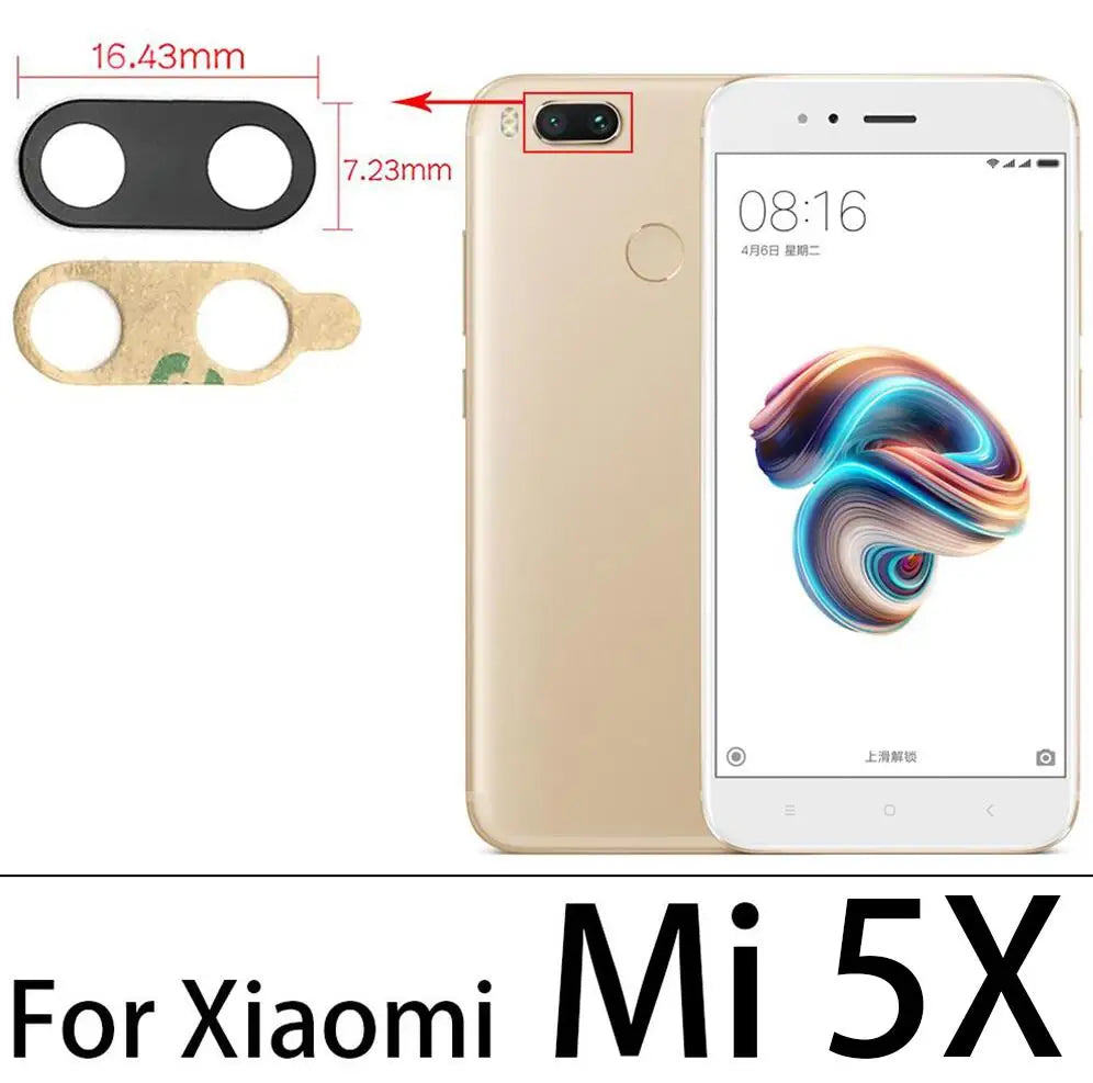 2Pcs/Lot, Rear Back Camera Glass Lens Cover For Xiaomi Mi A3 With Sticker Adhesive For Xiaomi Mi A1 A2 Lite Replacement Parts Xiaomi  Xiao mi phone repair parts