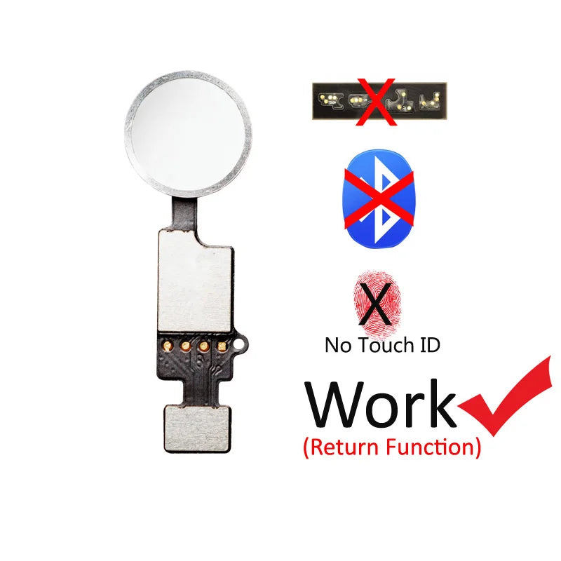 Home-Button Flex For iPhone 6 6s 5s SE Return Back Home Button With Flex Cable Rubber Sticker Repair Parts iPhone phone repair parts