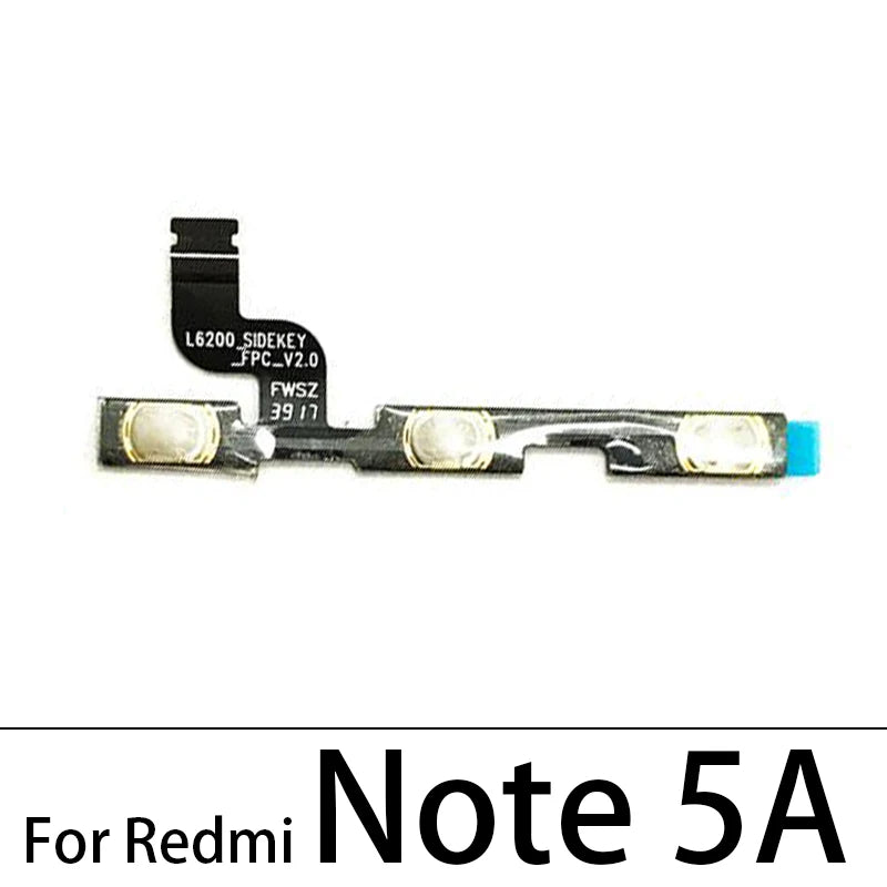 Volume Button Power Switch On Off Button Flex Cable For Xiaomi Redmi Note 3 4 4X 5 5A 6 7 8 8T 9 9T 10 Pro 9s 5G Power Key Xiaomi  Xiao mi phone repair parts