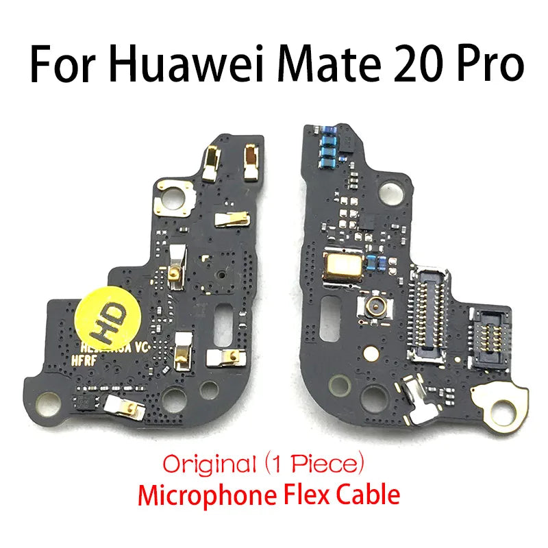 1Pcs SIM Slot Socket Holder Connector Card Reader Board Flex Cable + Microphone Flex Cable For Huawei Mate 10 20 P20 P30 Pro Huawei phone repair parts