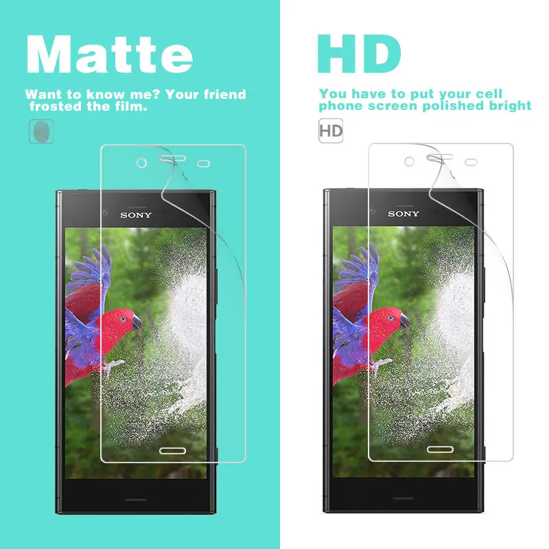 HD Front Clear Glossy Film For Sony X Compact Mini XA XA1 XA2 XZ XZ1 Compact Premium Ultra Plus Matte Film Anti-Glare Cover Sony phone repair parts