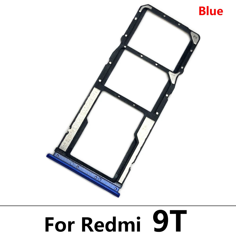 10Pcs/Lot, SIM Card Tray Slot Holder For Xiaomi Redmi 9 9A 9C 9T Replacement Parts Black Blue Green Yellow Orange  Xiaomi  Xiao mi phone repair parts