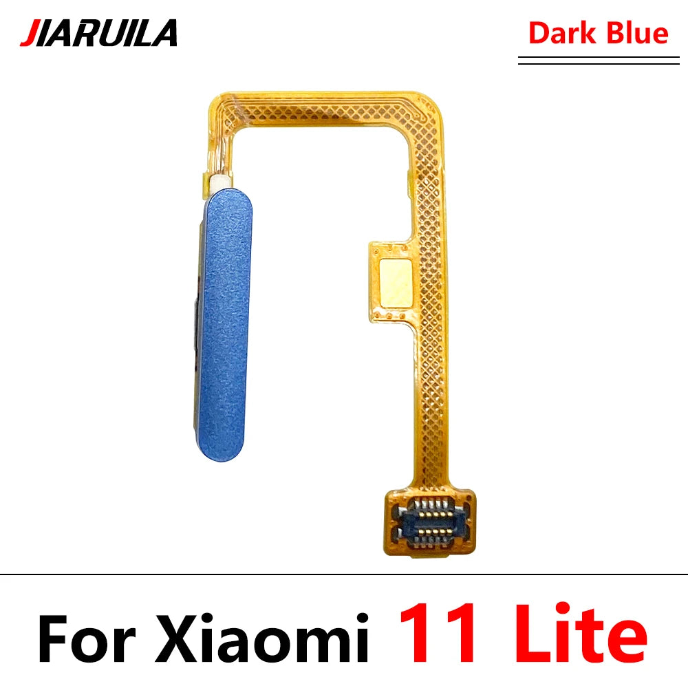 10Pcs/Lot,  Home Button FingerPrint Sensor Flex Cable Ribbon For Xiaomi Mi 11 Mi11 Lite Replacement Parts Xiaomi  Xiao mi phone repair parts