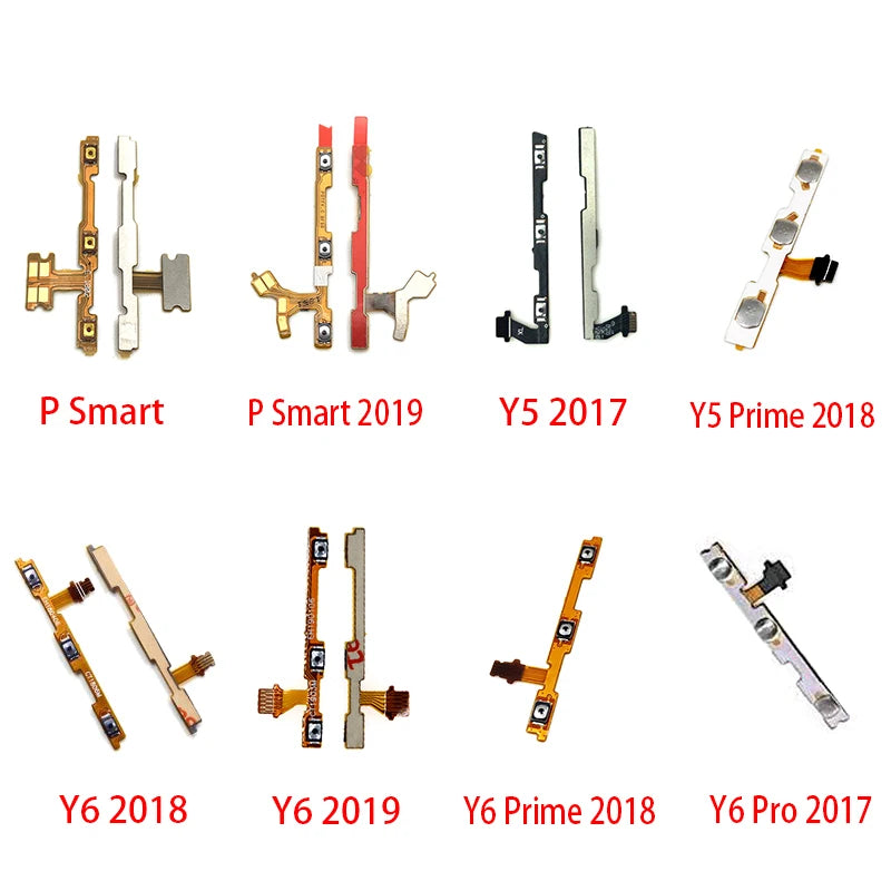 10Pcs, Power On Off Volume Side Button Key Flex Cable For Huawei Y6 Y7 Y9 Prime 2017 2018 2019 Y6s Y6P Y7A Y7P Y8S Y8P Y9S Y9A Huawei phone repair parts