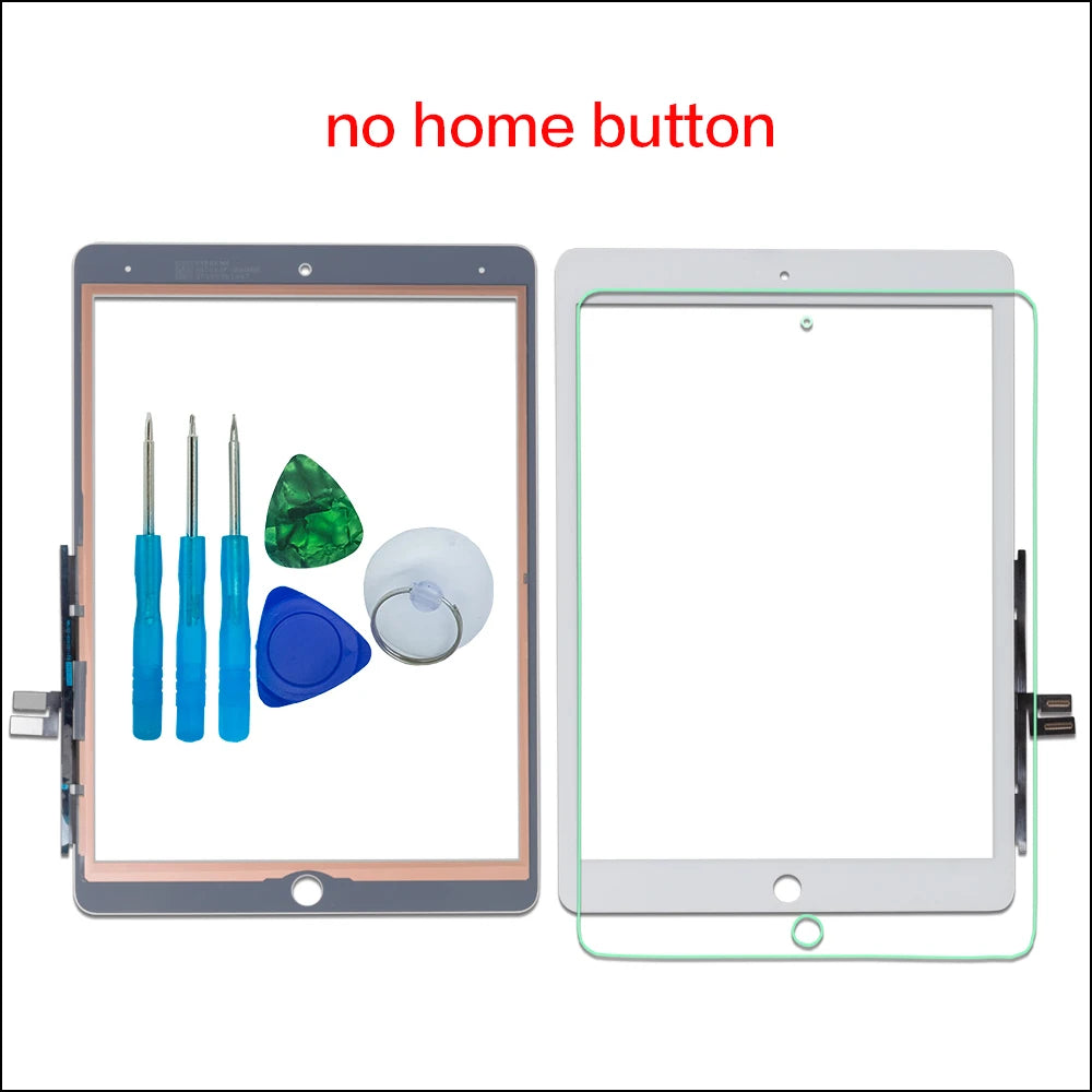 For iPad 9th 10.2" 2021 Touch Screen Digitizer Glass A2602 A2603 A2604 A2605 with Adhesive,Tool Kit+Tempered Glass iPad tablet repair parts