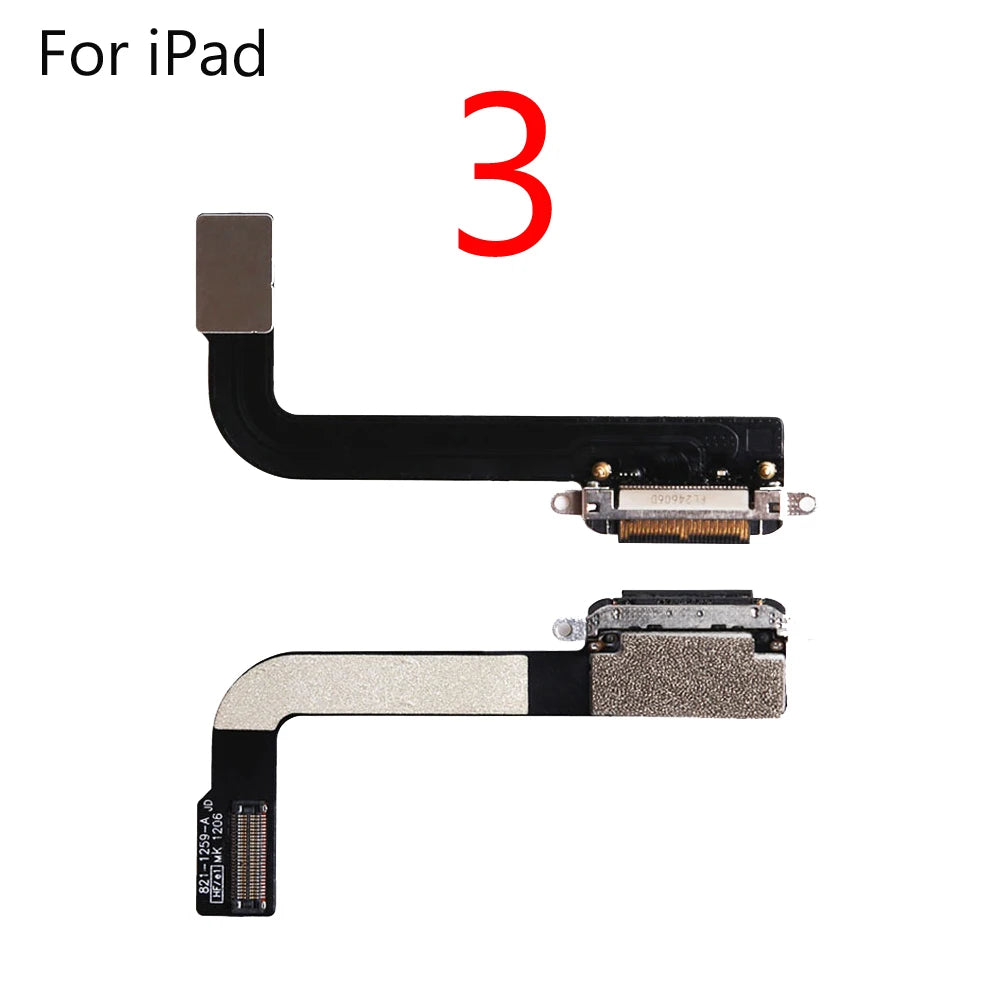 USB Charger Connector Port Plug Flex Cable For iPad 2 3 4 5 6 7 8 air Pro 9.7 10. 5 Power Charging Dock Port Flex Repair Parts  iPad repair parts